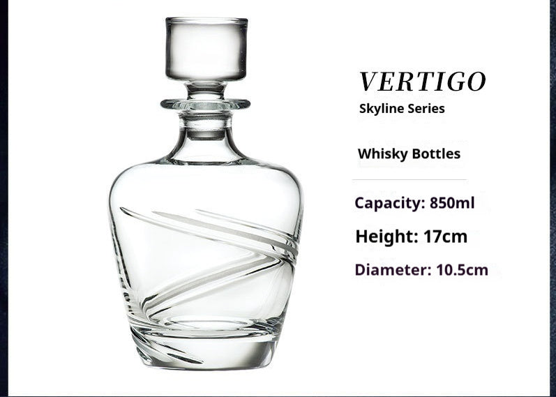 Handmade Engraved Whiskey Bottle Crystal Wine Bottle