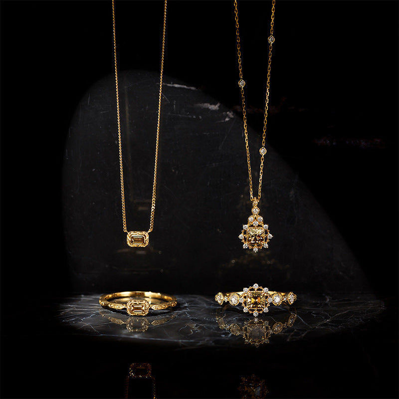 Winter Limited Vintage Snowflake Zircon Necklace