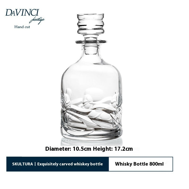 Handmade Engraved Whiskey Bottle Crystal Wine Bottle