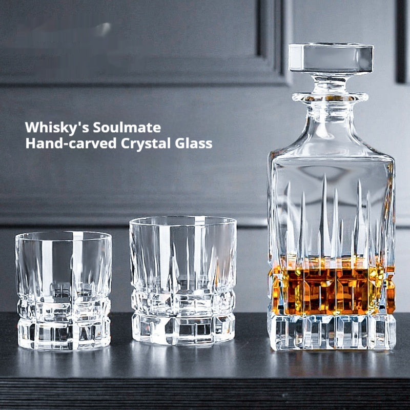 Handmade Engraved Whiskey Bottle Crystal Wine Bottle